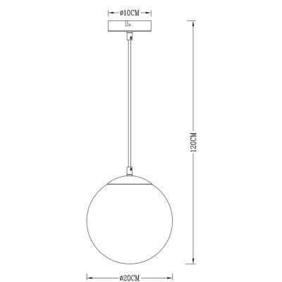 Globo Lighting Varus lampa wisząca 1x40W złoty/przezroczysty 15855