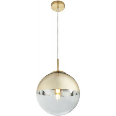 Globo Lighting Varus lampa wisząca 1x40W złoty/przezroczysty 15856