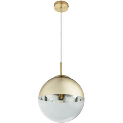 Globo Lighting Varus lampa wisząca 1x40W złoty/przezroczysty 15856