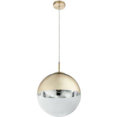 Globo Lighting Varus lampa wisząca 1x40W złoty/przezroczysty 15857