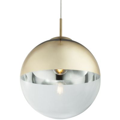 Globo Lighting Varus lampa wisząca 1x40W złoty/przezroczysty 15857