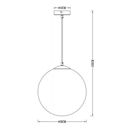 Globo Lighting Varus lampa wisząca 1x40W złoty/przezroczysty 15857