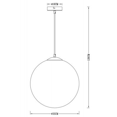 Globo Lighting Varus lampa wisząca 1x40W złoty/przezroczysty 15858