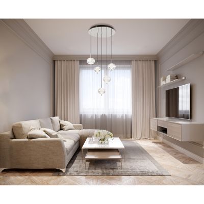 Globo Lighting Aida lampa wisząca 5x33 W chrom 16042-5HC