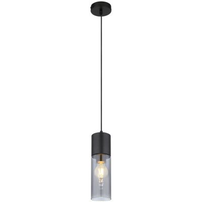 Globo Lighting Annika lampa wisząca 1x25W czarny mat/szkło przydymione 21000HB