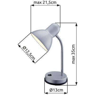 Globo Lighting Basic lampa biurkowa 1x40 W chrom-srebrna 2487