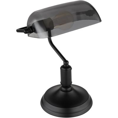 Globo Lighting Antique lampa stołowa 1x60 W czarna-przydymiona 2491B