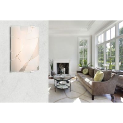 Globo Lighting Paranja kinkiet 1x60W biała/szkło satynowe 40403W2