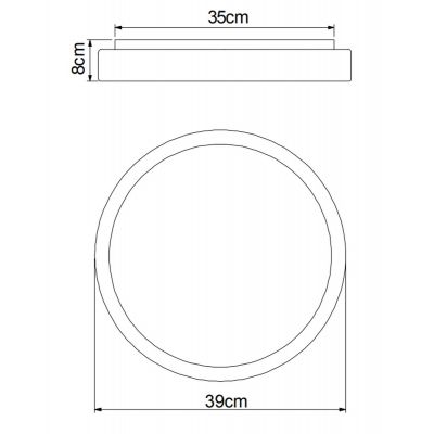 Globo Lighting Sonny plafon 1x18W LED czarny/biały 41587-18