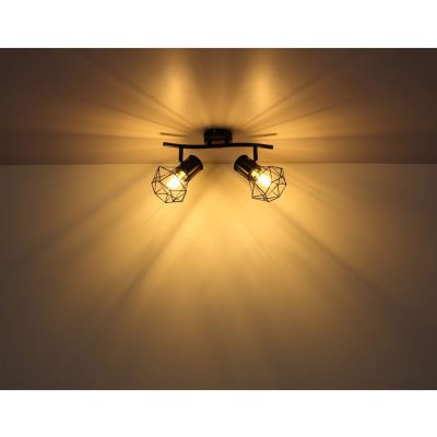 Globo Lighting Priska lampa podsufitowa 2x40W czarny 54017-2
