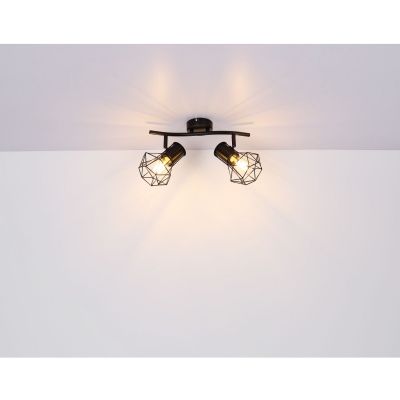 Globo Lighting Priska lampa podsufitowa 2x40W czarny 54017-2