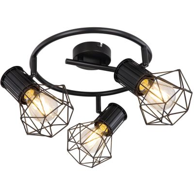 Globo Lighting Priska lampa podsufitowa 3x40W czarna 54017-3