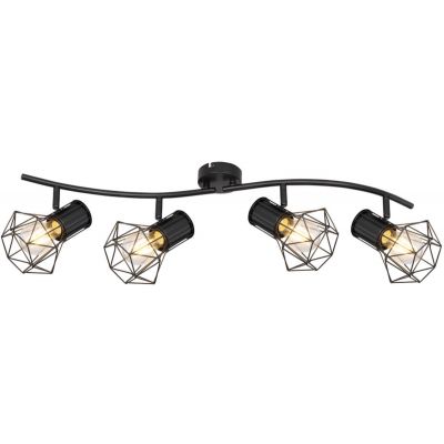 Globo Lighting Priska lampa podsufitowa 4x40W czarna 54017-4