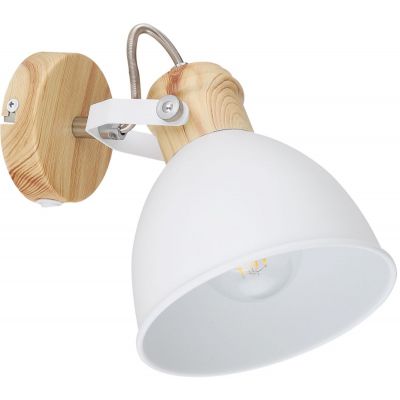 Globo Lighting Wiho kinkiet 1x40W biały/drewno 54018-1