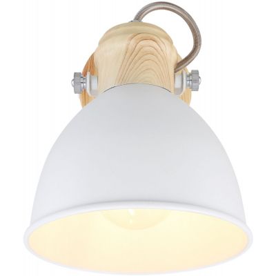 Globo Lighting Wiho kinkiet 1x40W biały/drewno 54018-1