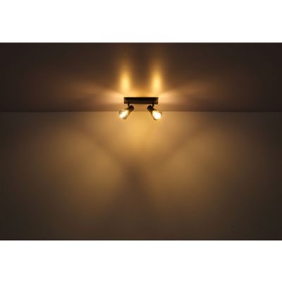 Globo Lighting Claude kinkiet 2x40W czarny mat/przydymiony 54307-2