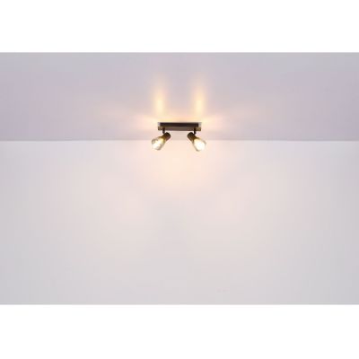 Globo Lighting Claude kinkiet 2x40W czarny mat/przydymiony 54307-2