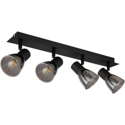 Globo Lighting Claude lampa podsufitowa 4x40W czarny mat/przydymiony 54307-4