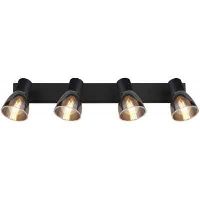 Globo Lighting Claude lampa podsufitowa 4x40W czarny mat/przydymiony 54307-4