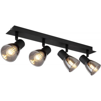 Globo Lighting Claude lampa podsufitowa 4x40W czarny mat/przydymiony 54307-4