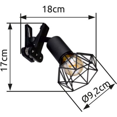 Globo Lighting Xara I kinkiet 1x40 W czarny 54802SK