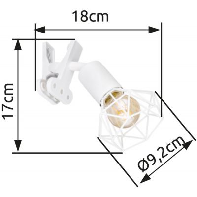 Globo Lighting Xara I kinkiet 1x40 W biały 54802WK