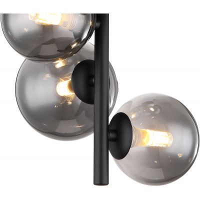 Globo Lighting Riha lampa podsufitowa 4x3,5W czarny mat/szkło przydymione 56133-4D