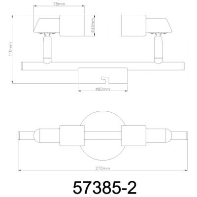 Globo Lighting Kinley kinkiet 2x3 W nikiel 57385-2