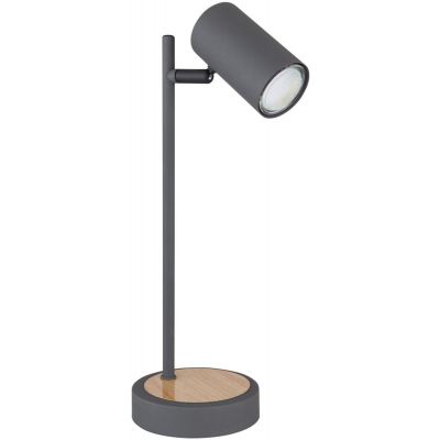 Globo Lighting Robby lampa biurkowa 1x5W grafit/drewno 57910TG