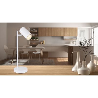 Globo Lighting Robby lampa biurkowa 1x35 W biała-chrom 57910TW