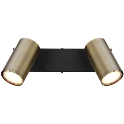 Globo Lighting Robby lampa podsufitowa 2x35 W czarna-mosiądz 57911-2M
