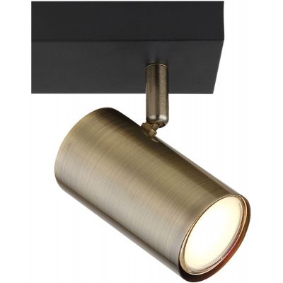 Globo Lighting Robby lampa podsufitowa 2x35 W czarna-mosiądz 57911-2M