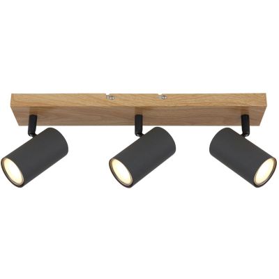 Globo Lighting Robby lampa podsufitowa 3x35W grafit/drewno 57911-3G