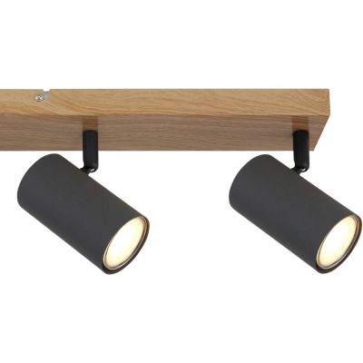 Globo Lighting Robby lampa podsufitowa 4x35W grafit/drewno 57911-4G