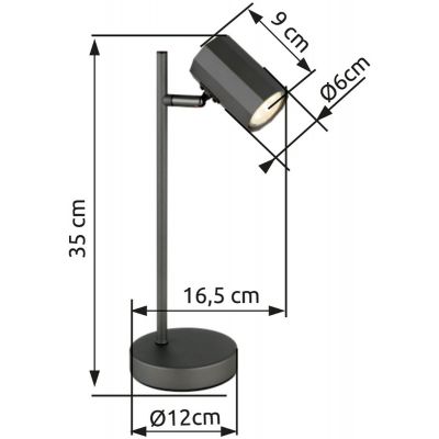Globo Lighting James lampa biurkowa 1x5 W szara 57918T