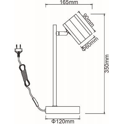 Globo Lighting James lampa biurkowa 1x5 W czarna 57918TB