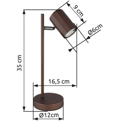 Globo Lighting James lampa biurkowa 1x5 W brązowa 57919T