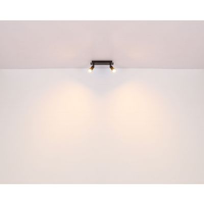 Globo Lighting Drew kinkiet 2x35W czarny mat/drewno 57998-2W