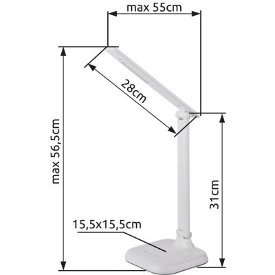Globo Lighting Davos lampa biurkowa 1x7 W biała 58209W
