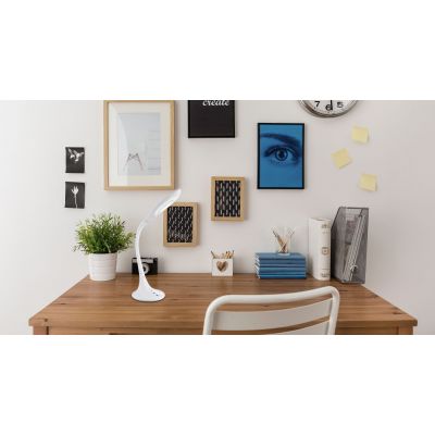 Globo Lighting Pattaya lampa biurkowa 1x10 W biała-chrom 58271