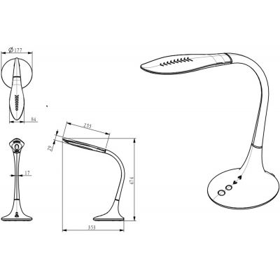 Globo Lighting Pattaya lampa biurkowa 1x10 W biała-chrom 58271
