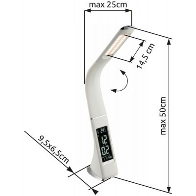Globo Lighting Sophie lampa biurkowa 1x6,5 W biała-chrom 58333