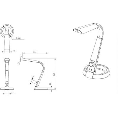 Globo Lighting Mitti lampka RGB 1x8 W czarna 58376B