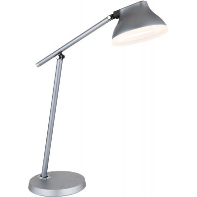 Globo Lighting Halvar lampa biurkowa 1x8 W biała-szara 58437G