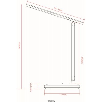 Globo Lighting Lorna lampa biurkowa 1x3 W czarna-opal 58481S