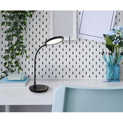 Globo Lighting lampa biurkowa 1x12 W czarna-opal 58483