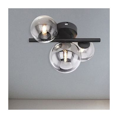 Globo Lighting Riha kinkiet 3x3,5W czarny mat/szkło przydymione 56133-3W