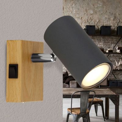 Globo Lighting Robby kinkiet 1x25W grafit/drewno 57911-1G