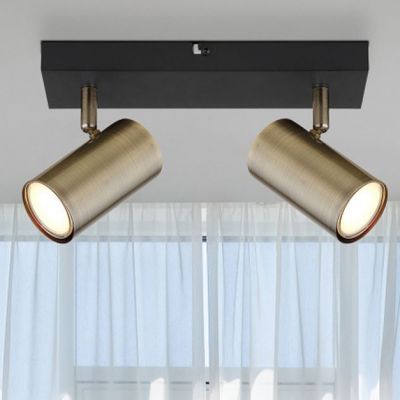 Globo Lighting Robby lampa podsufitowa 2x35 W czarna-mosiądz 57911-2M