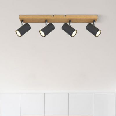 Globo Lighting Robby lampa podsufitowa 4x35W grafit/drewno 57911-4G